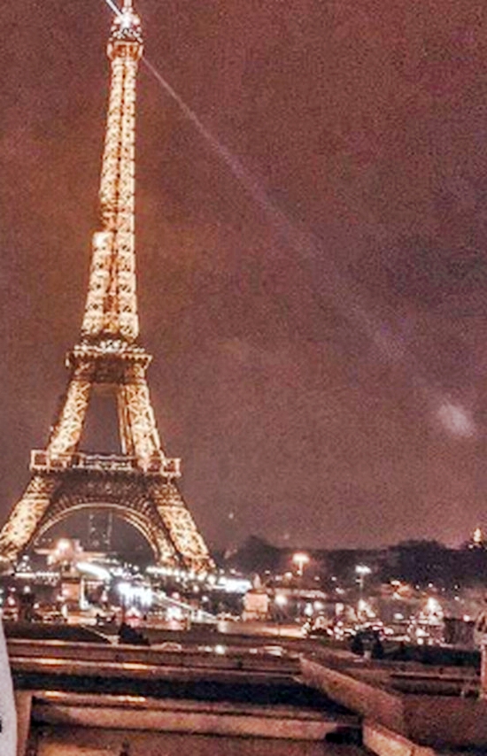 Eiffel Tower in winter Paris